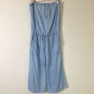 Cloth & Stone Sz M Strapless Tencel Crop Jumpsuit